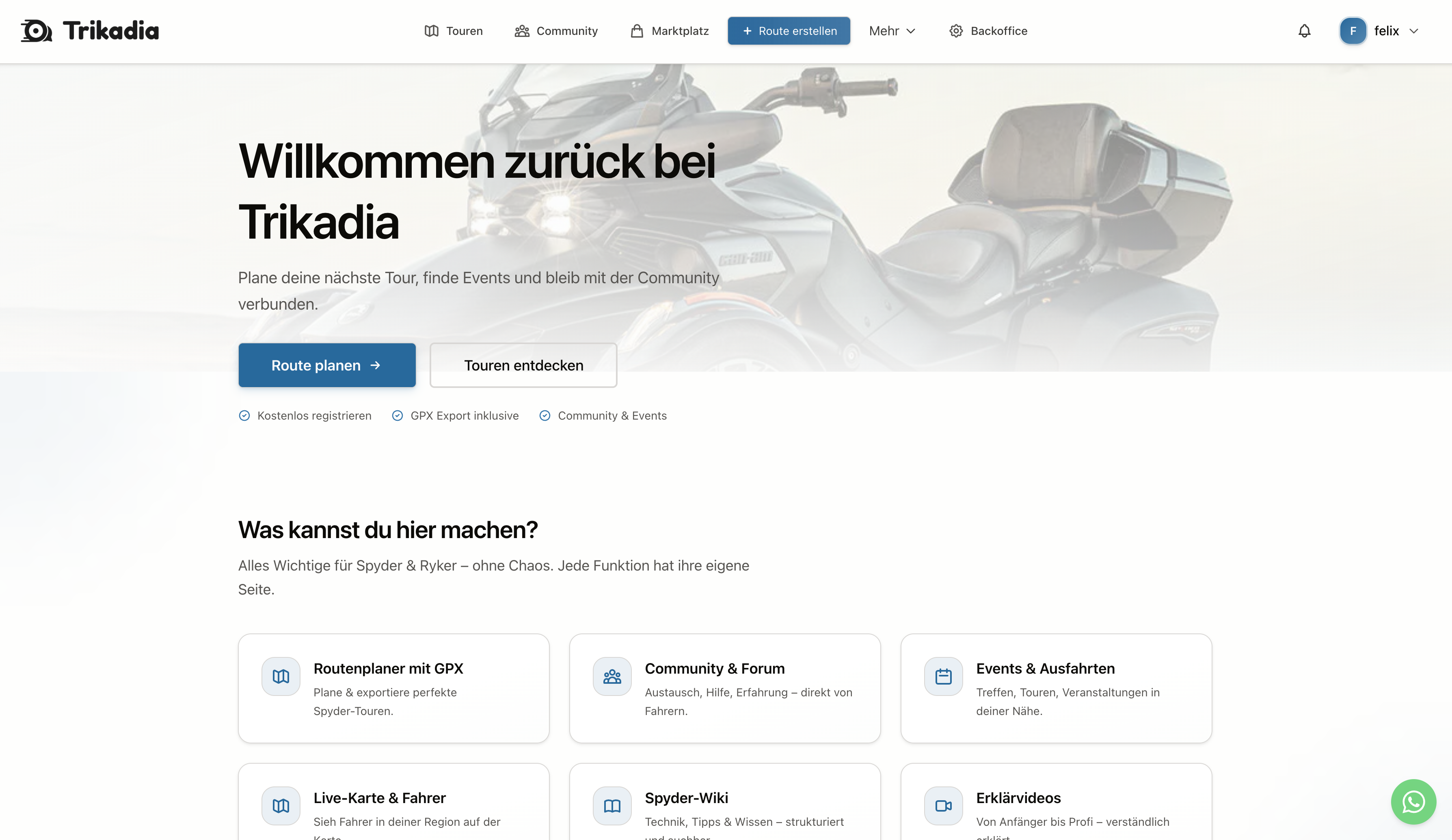 Trikadia - 3-Rad-Fahrer Community